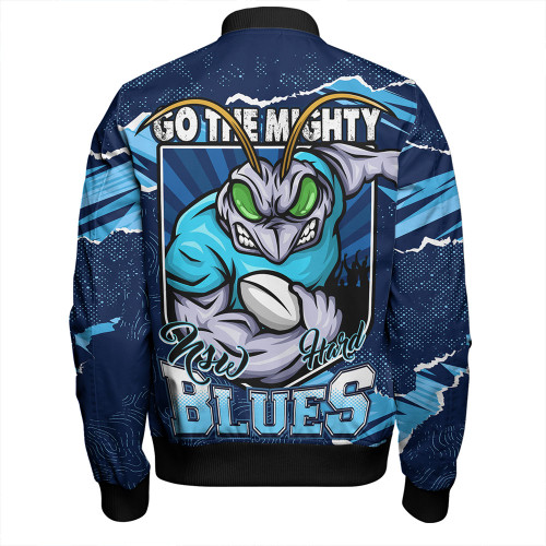 New South Wales Blues Bomber Jacket NSW Rampage Cockroaches Edition New South Wales Blues Bomber Jacket NSW Rampage Cockroaches Edition