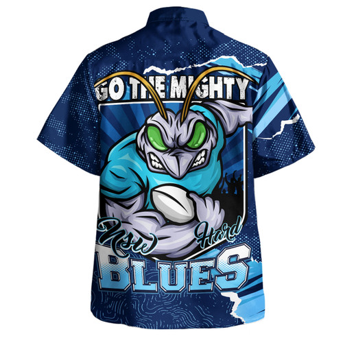 New South Wales Blues Hawaiian Shirt NSW Rampage Cockroaches Edition New South Wales Blues Hawaiian Shirt NSW Rampage Cockroaches Edition