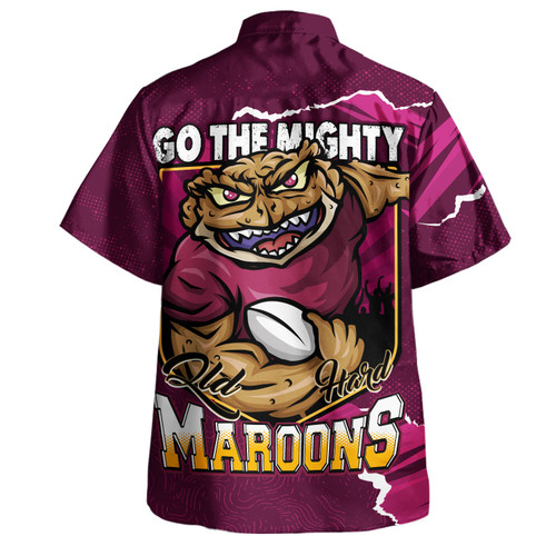 Queensland Maroons Hawaiian Shirt QLD Rampage Cane Toad Edition Queensland Maroons Hawaiian Shirt QLD Rampage Cane Toad Edition