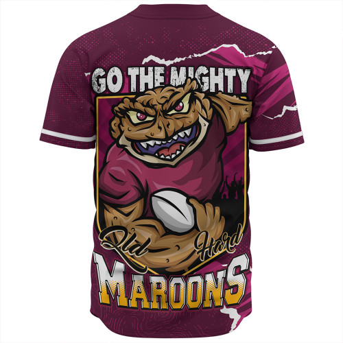 Queensland Maroons Baseball Shirt QLD Rampage Cane Toad Edition Queensland Maroons Baseball Shirt QLD Rampage Cane Toad Edition