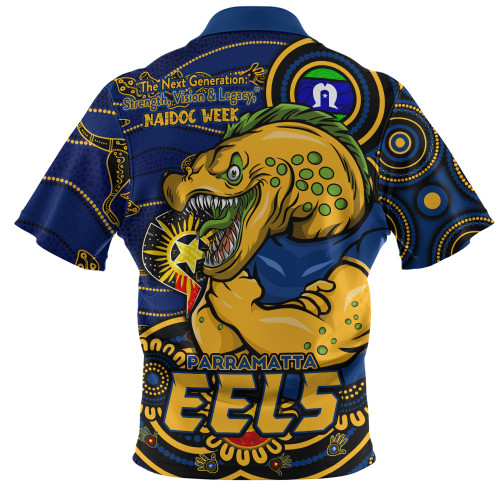 Parramatta Eels Zip Polo Shirt Spirit Of NAIDOC Series