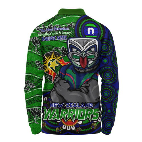 New Zealand Warriors Long Sleeve Polo Shirt Spirit Of NAIDOC Series