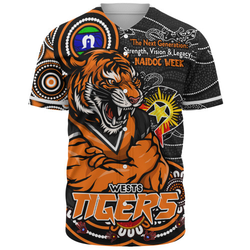 Wests Tigers Baseball Shirt Spirit Of NAIDOC Series