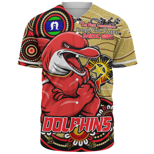 Redcliffe Dolphins Baseball Shirt Spirit Of NAIDOC Series