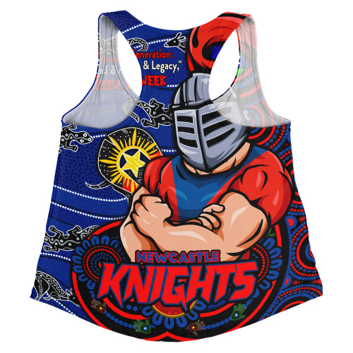 Newcastle Knights Women Racerback Singlet Spirit Of NAIDOC Series