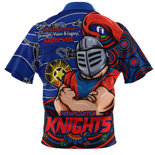 Newcastle Knights Zip Polo Shirt Spirit Of NAIDOC Series