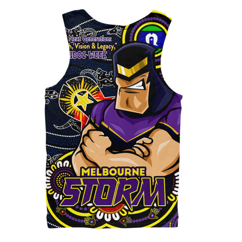 Melbourne Storm Men Singlet Spirit Of NAIDOC Series Melbourne Storm Men Singlet Spirit Of NAIDOC Series