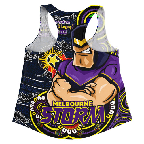 Melbourne Storm Women Racerback Singlet Spirit Of NAIDOC Series