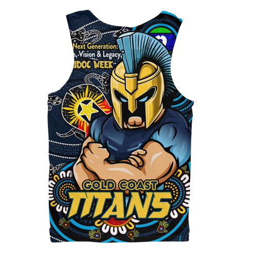 Gold Coast Titans Men Singlet Spirit Of NAIDOC Series