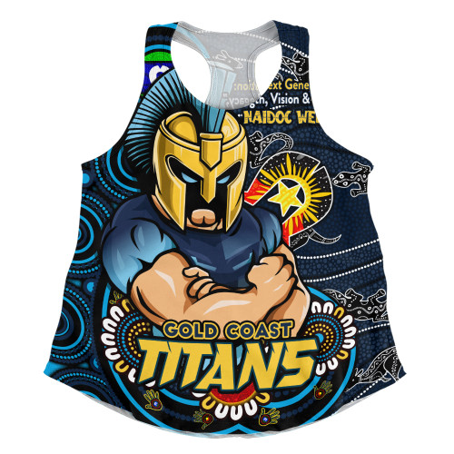 Gold Coast Titans Women Racerback Singlet Spirit Of NAIDOC Series