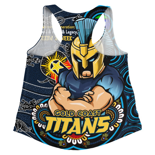 Gold Coast Titans Women Racerback Singlet Spirit Of NAIDOC Series Gold Coast Titans Women Racerback Singlet Spirit Of NAIDOC Series