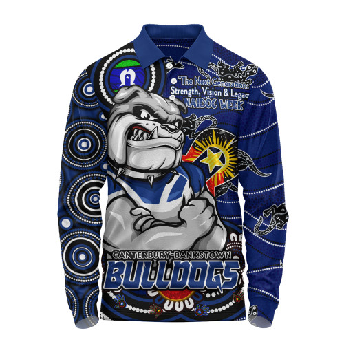 Canterbury-Bankstown Bulldogs Long Sleeve Polo Shirt Spirit Of NAIDOC Series