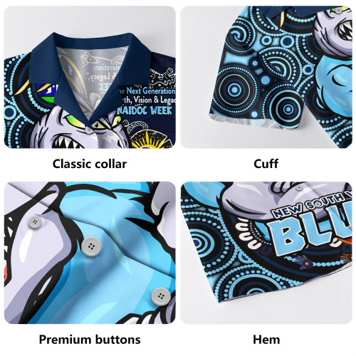New South Wales Blues Hawaiian Shirt Spirit Of NAIDOC Series
