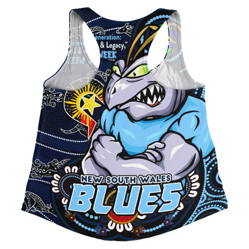 New South Wales Blues Women Racerback Singlet Spirit Of NAIDOC Series