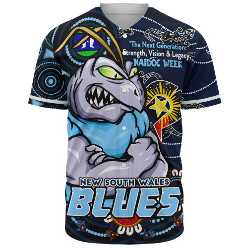 New South Wales Blues Baseball Shirt Spirit Of NAIDOC Series