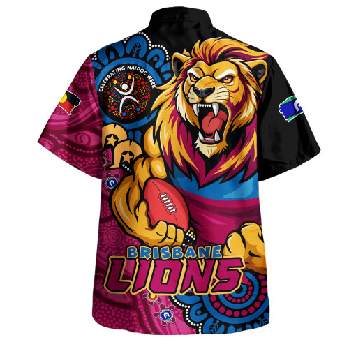 Brisbane Lions Hawaiian Shirt Power Through Generations NAIDOC Edition Brisbane Lions Hawaiian Shirt Power Through Generations NAIDOC Edition