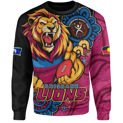 Brisbane Lions Sweatshirt Power Through Generations NAIDOC Edition