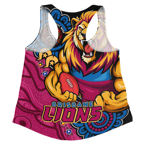 Brisbane Lions Women Racerback Singlet Power Through Generations NAIDOC Edition Brisbane Lions Women Racerback Singlet Power Through Generations NAIDOC Edition