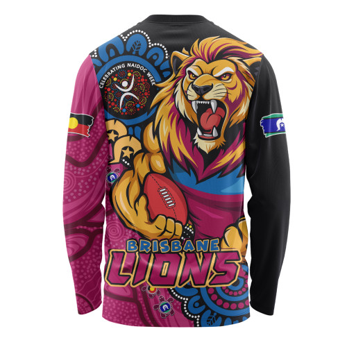 Brisbane Lions Long Sleeve T-shirt Power Through Generations NAIDOC Edition