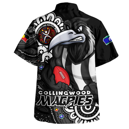 Collingwood Hawaiian Shirt Power Through Generations NAIDOC Edition Collingwood Hawaiian Shirt Power Through Generations NAIDOC Edition