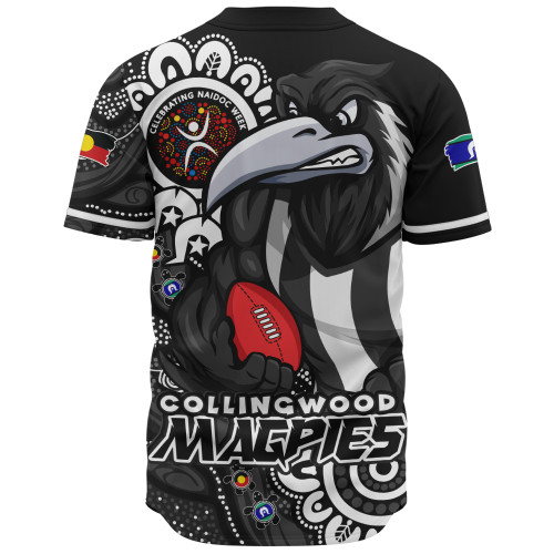 Collingwood Baseball Shirt Power Through Generations NAIDOC Edition