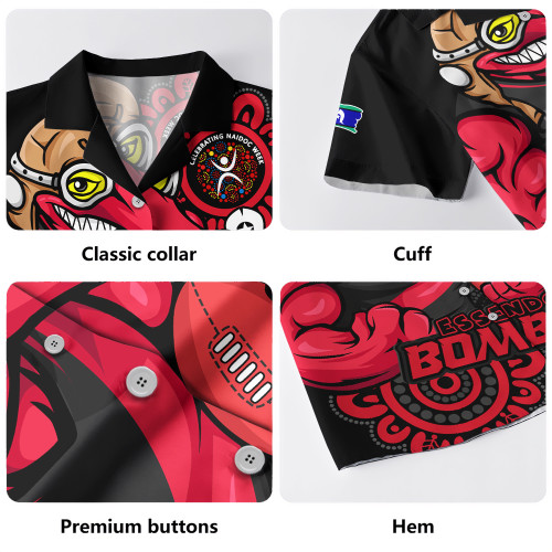 Essendon Hawaiian Shirt Power Through Generations NAIDOC Edition Essendon Hawaiian Shirt Power Through Generations NAIDOC Edition