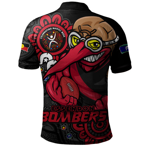 Essendon Polo Shirt Power Through Generations NAIDOC Edition