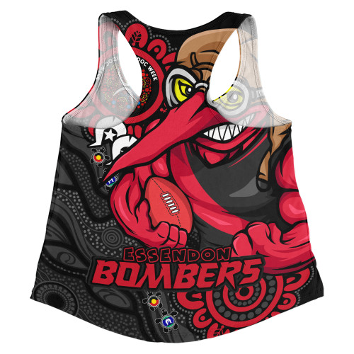 Essendon Women Racerback Singlet Power Through Generations NAIDOC Edition