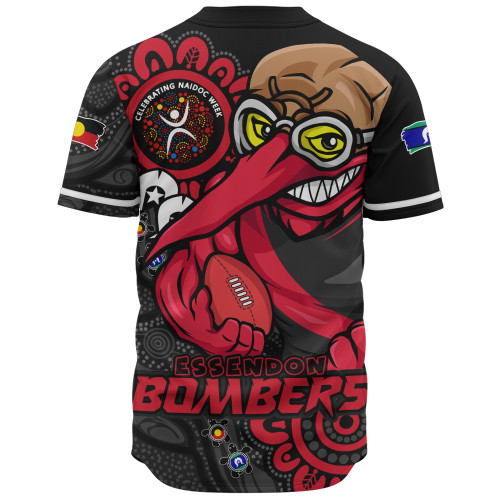 Essendon Baseball Shirt Power Through Generations NAIDOC Edition