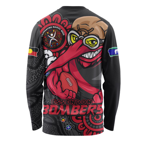 Essendon Long Sleeve T-shirt Power Through Generations NAIDOC Edition Essendon Long Sleeve T-shirt Power Through Generations NAIDOC Edition