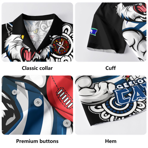 Geelong Cats Hawaiian Shirt Power Through Generations NAIDOC Edition Geelong Cats Hawaiian Shirt Power Through Generations NAIDOC Edition