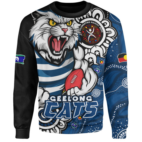 Geelong Cats Sweatshirt Power Through Generations NAIDOC Edition