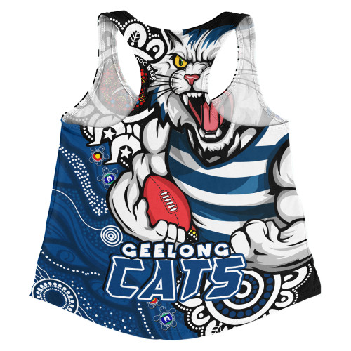 Geelong Cats Women Racerback Singlet Power Through Generations NAIDOC Edition