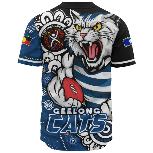 Geelong Cats Baseball Shirt Power Through Generations NAIDOC Edition