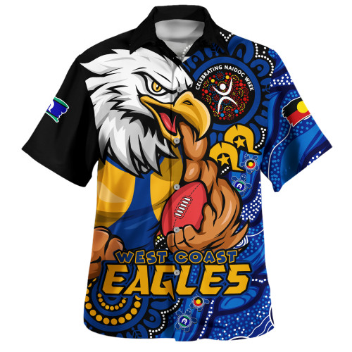 West Coast Eagles Hawaiian Shirt Power Through Generations NAIDOC Edition