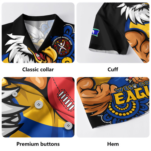 West Coast Eagles Hawaiian Shirt Power Through Generations NAIDOC Edition