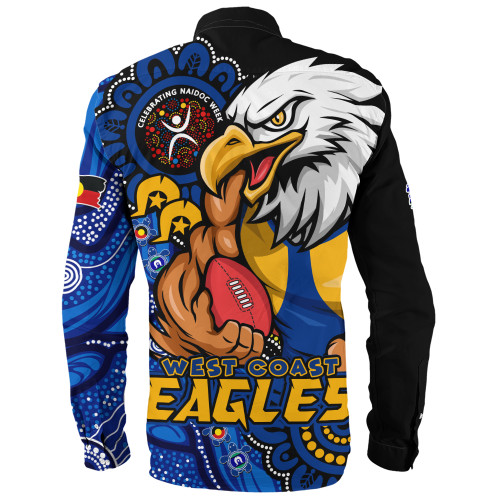 West Coast Eagles Long Sleeve Shirt Power Through Generations NAIDOC Edition