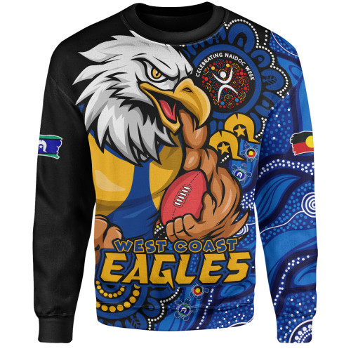 West Coast Eagles Sweatshirt Power Through Generations NAIDOC Edition