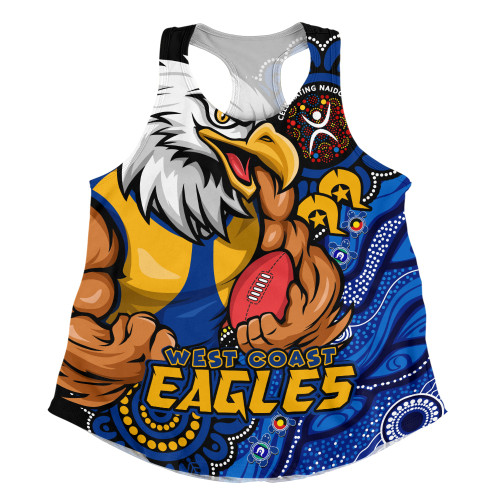 West Coast Eagles Women Racerback Singlet Power Through Generations NAIDOC Edition