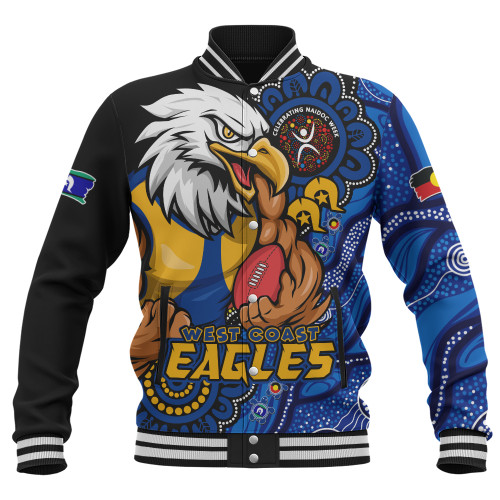 West Coast Eagles Baseball Jacket Power Through Generations NAIDOC Edition