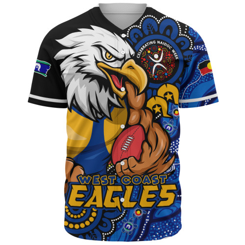 West Coast Eagles Baseball Shirt Power Through Generations NAIDOC Edition