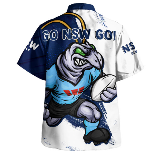 New South Wales Blues Hawaiian Shirt Battleborn Blues New South Wales Blues Hawaiian Shirt Battleborn Blues