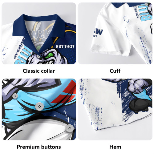 New South Wales Blues Hawaiian Shirt Battleborn Blues New South Wales Blues Hawaiian Shirt Battleborn Blues