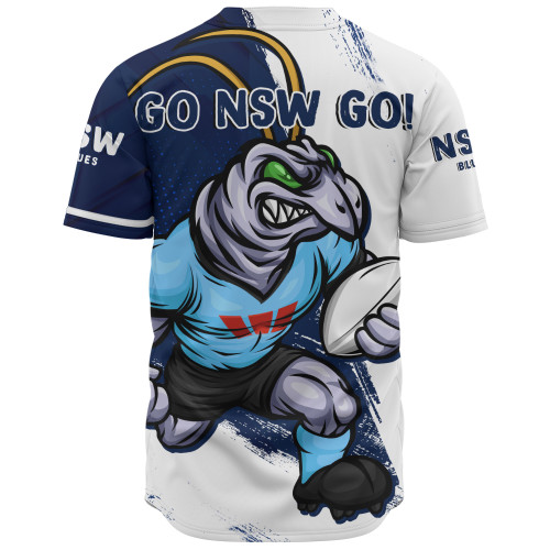 New South Wales Blues Baseball Shirt Battleborn Blues
