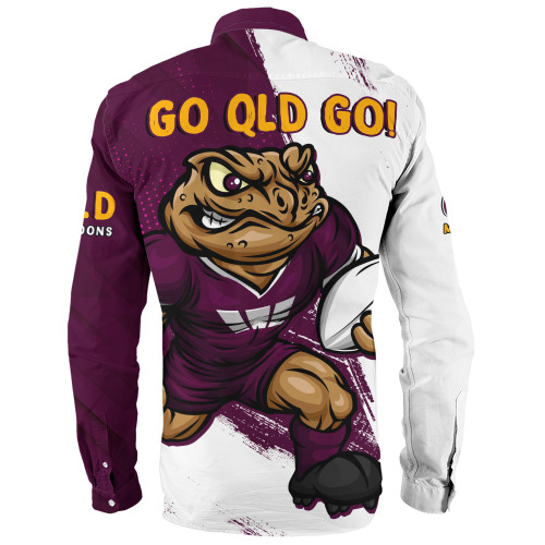 Queensland Maroons Long Sleeve Shirt Battleborn Maroons Queensland Maroons Long Sleeve Shirt Battleborn Maroons