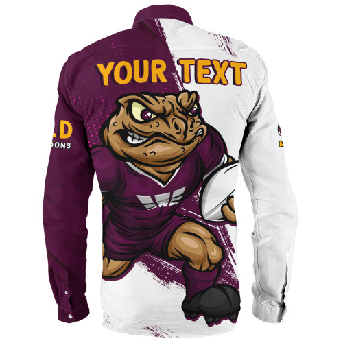 Queensland Maroons Long Sleeve Shirt Battleborn Maroons