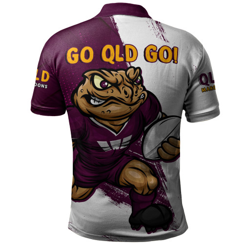 Queensland Maroons Polo Shirt Battleborn Maroons