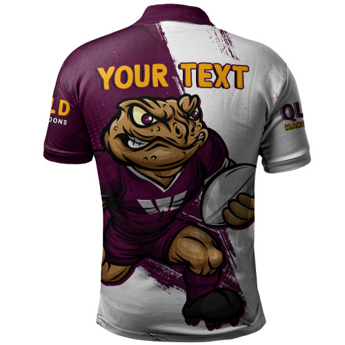 Queensland Maroons Polo Shirt Battleborn Maroons