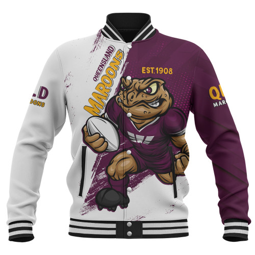 Queensland Maroons Baseball Jacket Battleborn Maroons