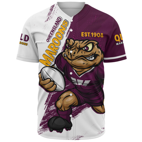 Queensland Maroons Baseball Shirt Battleborn Maroons